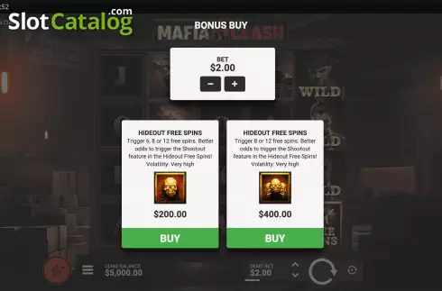 Buy Bonus Menu. Mafia Clash slot
